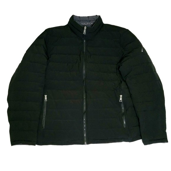 Mens - Nautica - Coat Jackets & Blazers - Men's - Nautica - Coat - Reversible - Xtra Large - Black / Gray - Polyester Cott